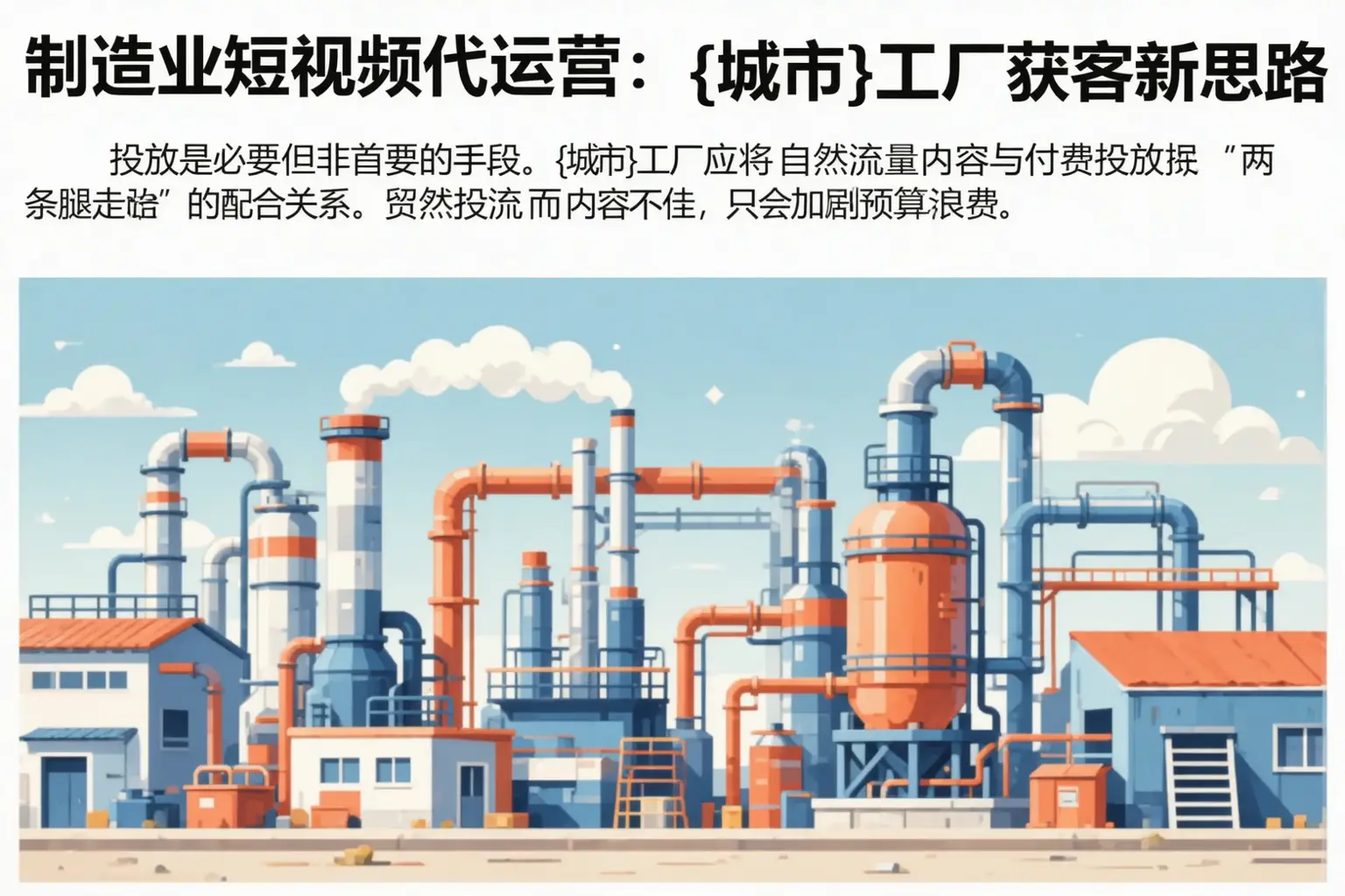 制造业短视频代运营：滨海新区工厂获客新思路